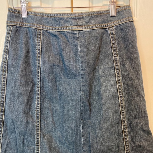 VINTAGE Liz Claiborne Size 4 denim skirt - Picture 4 of 6